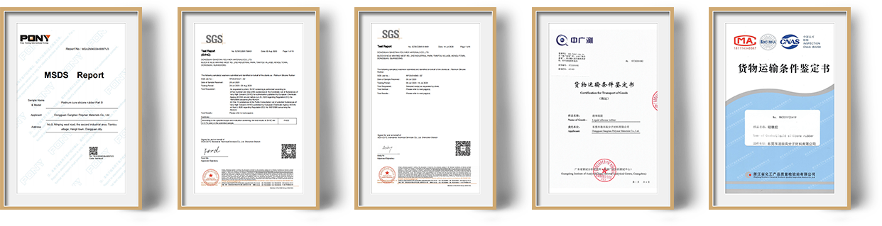 Konformitätszertifikate für hochkonsistente Silikonprodukte